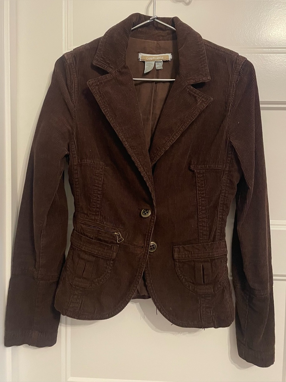 S - brown corduroy blazer